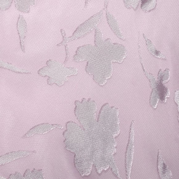 Worn 1X Pink Floral Appliqué Cowl Neck Midi Dress - Picture 3 of 7